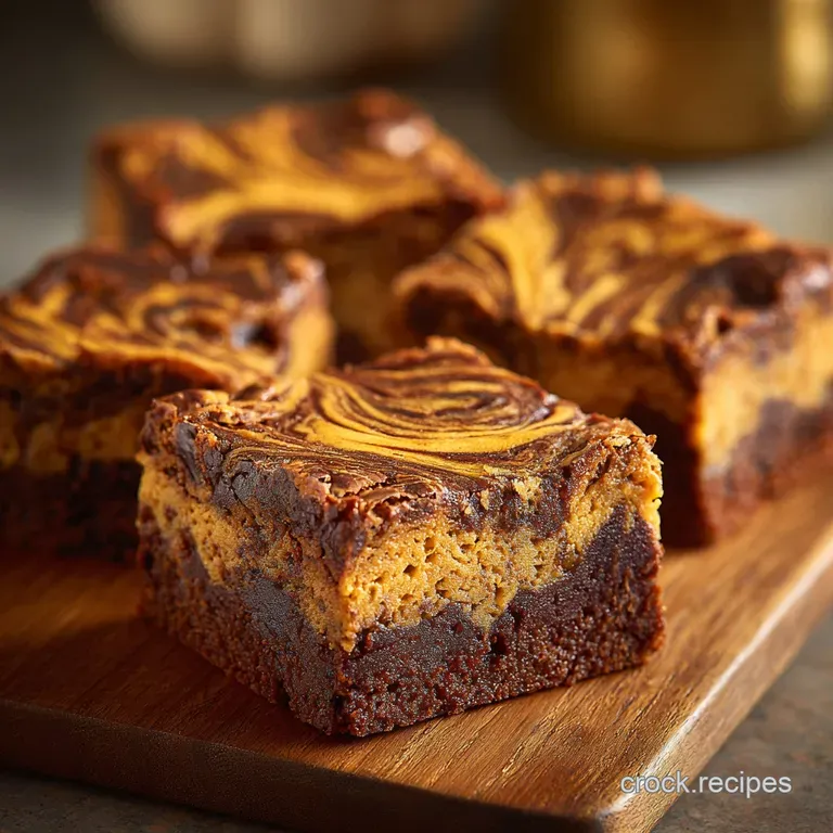 Pumpkin Cheesecake Brownies: the Ultimate Fudgy Swirl Recipe presentation