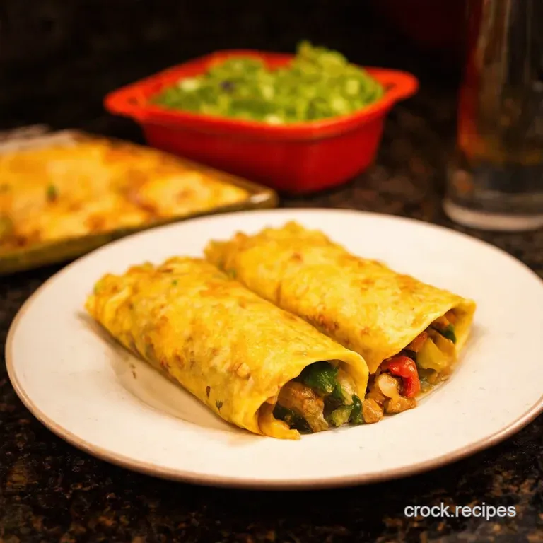 Garden Veggie Enchiladas with Avocado Crema presentation