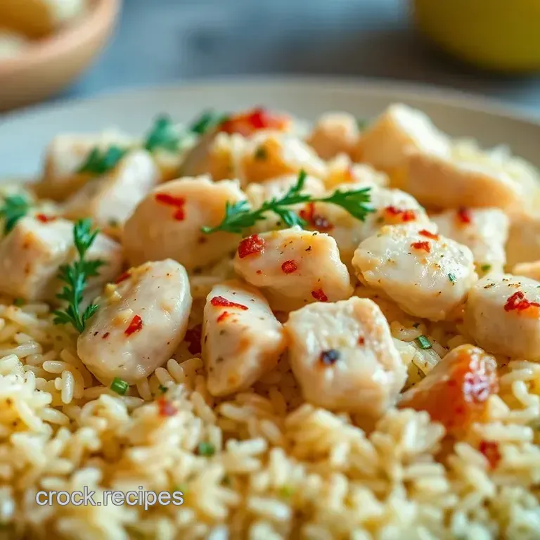 Garlic Butter Chicken Scampi with Garlic Parmesan Rice