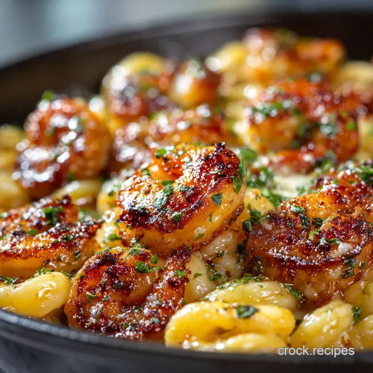 Garlic Butter Shrimp Sausage Skillet Pasta a Onepan Wonder presentation