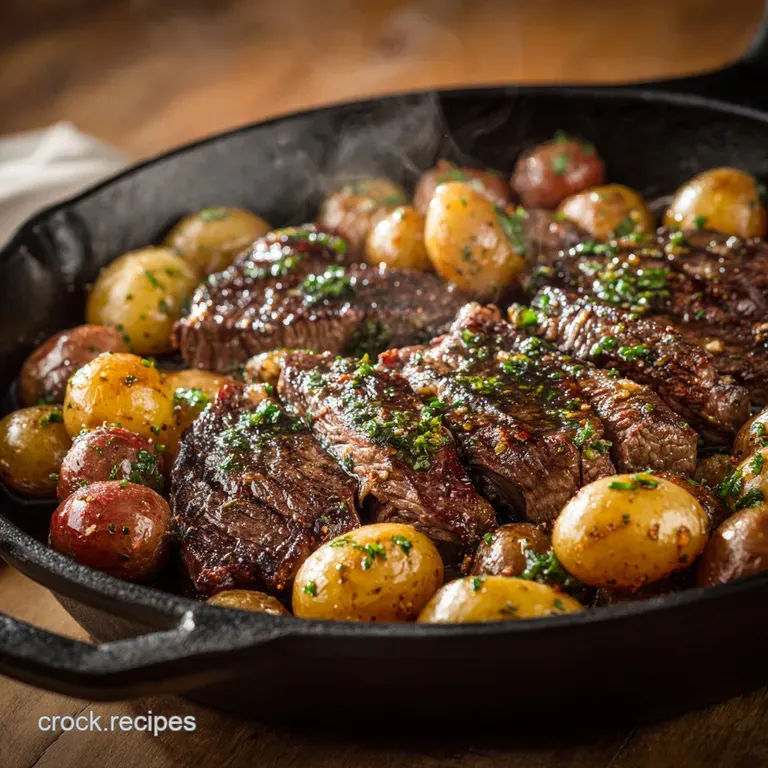 Garlic Butter Steak and Potatoes Skillet: Restaurant-Quality One-Pan Perfection presentation
