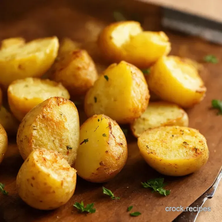 Garlic Herb Roast Potatoes Crispy Delicious presentation