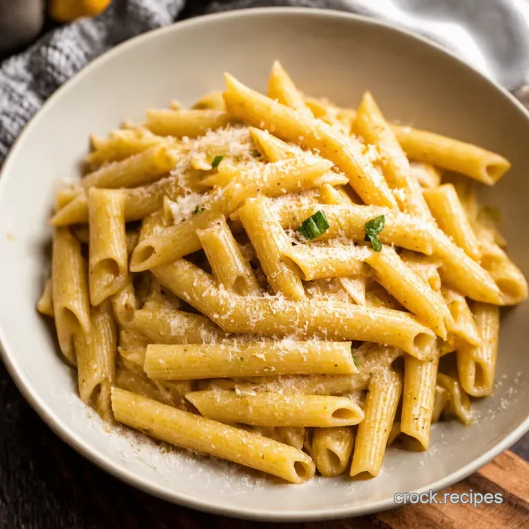 Garlic Lovers Dream Creamy Garlic Parmesan Pasta presentation