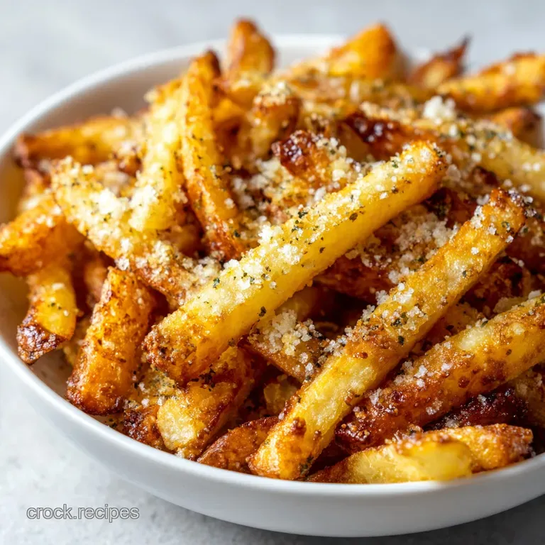Garlic Parmesan Baked Steak Fries: Crispy