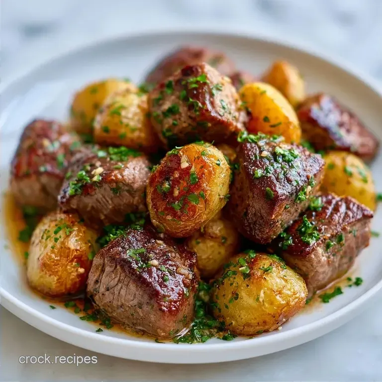 Garlic Steak Potatoes: Golden Sirloin Bites