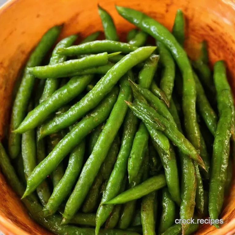 Garlicky Italian Green Beans Fagiolini Aglio E Olio presentation