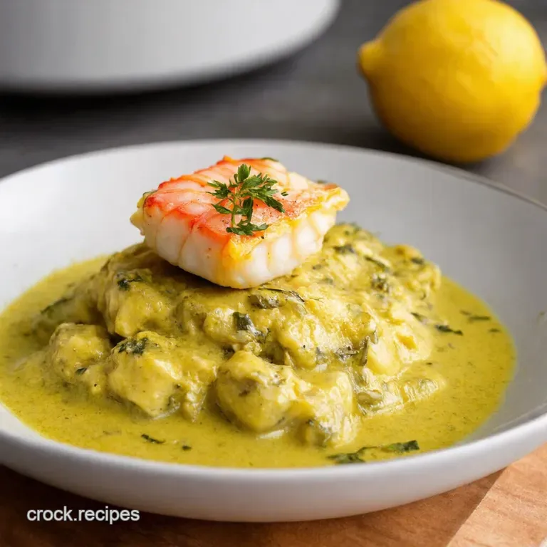 Garlicky Lemon Herb Seafood Butter Sauce presentation