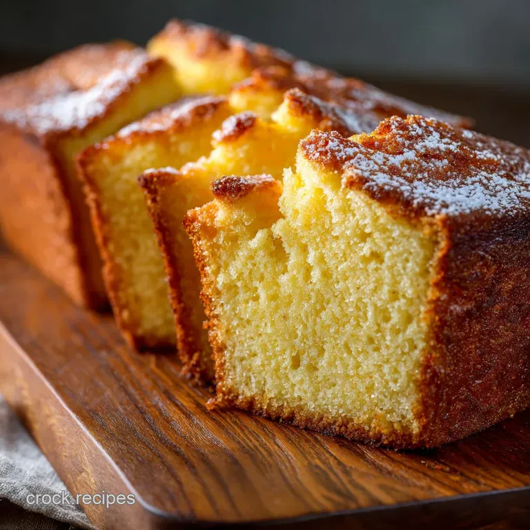 German Butter Pound Cake: the Classic Rich R&uuml;hrkuchen (King of Cakes) presentation