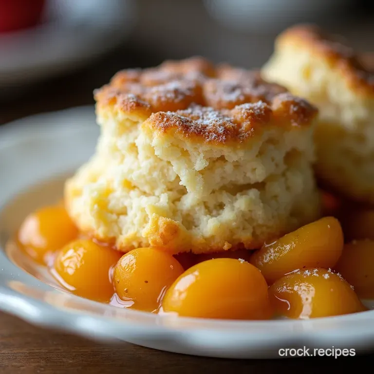 Golden Apricot Cobbler with Buttermilk Biscuits