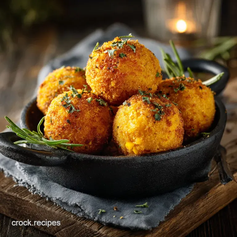 Golden Butternut Squash and Sage Arancini with MapleBalsamic Glaze
