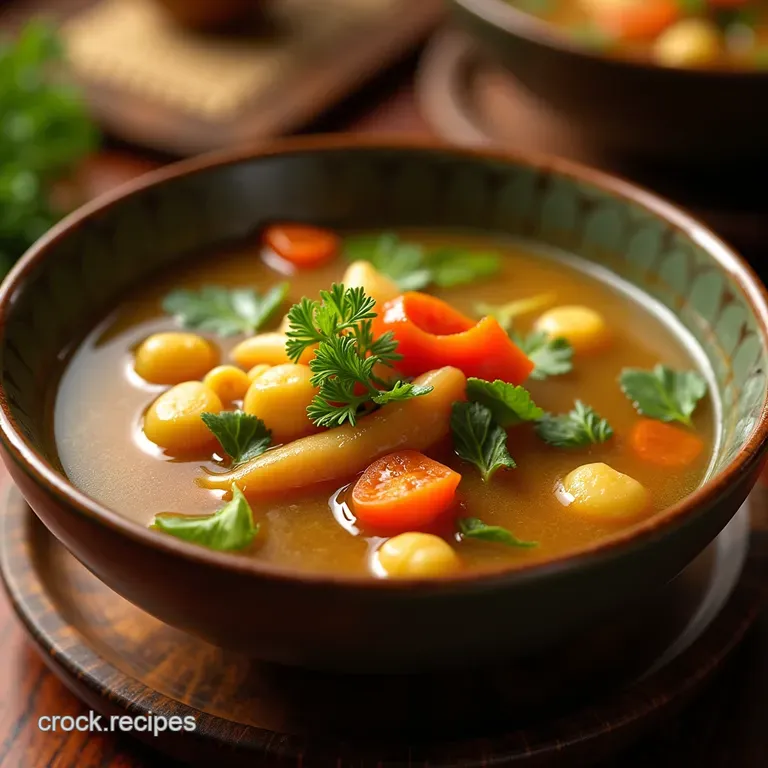 The Golden Broth Simple Aromatic Chinese Vegetable Soup presentation