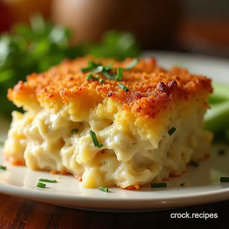 The Golden Comfort Chicken Leek Bake Creamy Filling with a Crispy Panko Crown presentation