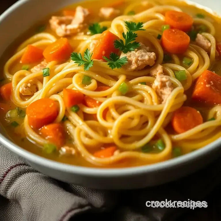 Grandma s Chicken Noodle Soup with Silky Homemade Noodles presentation