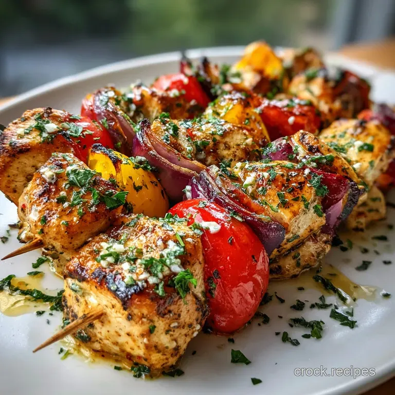 Greek Chicken Kabobs with Yogurt Marinade