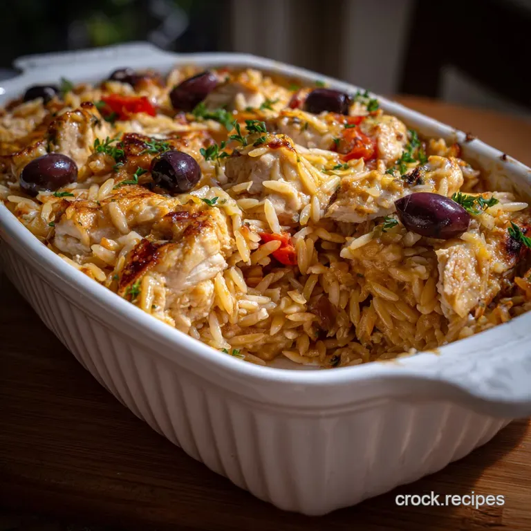 Greek Chicken Orzo Casserole Familyfriendly Comfort: One-Pan Wonder