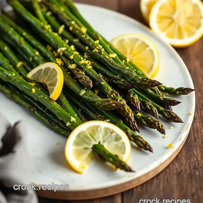 Zesty Griddled Asparagus with Fresh Lemon Zest presentation