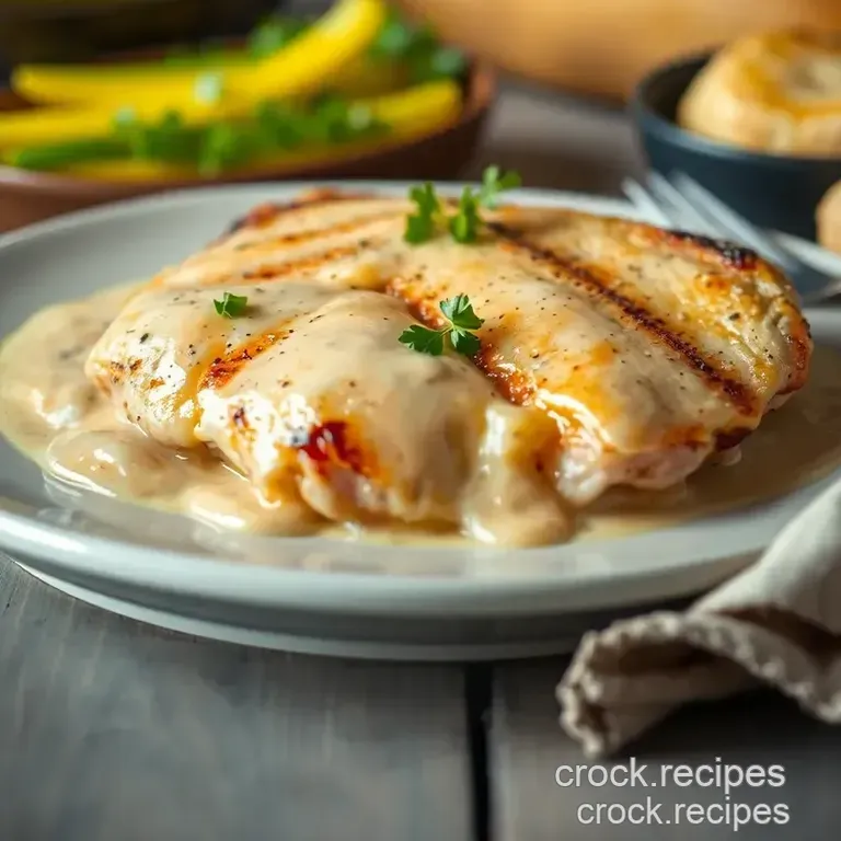 Grill Chicken Creamy Ham Delight presentation