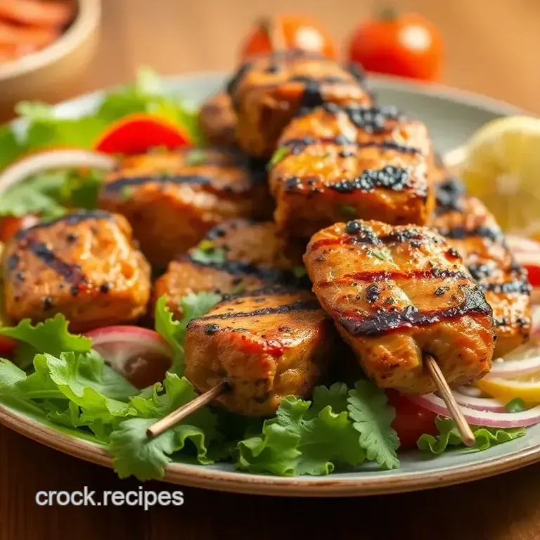 Zesty Grilled Chicken Kebabs with Refreshing Garden Salad