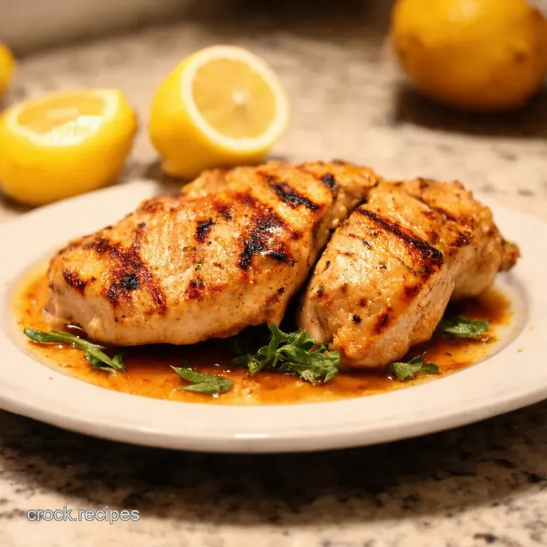 Grilled Lemon Herb Chicken Breasts a Taste of the Mediterranean presentation