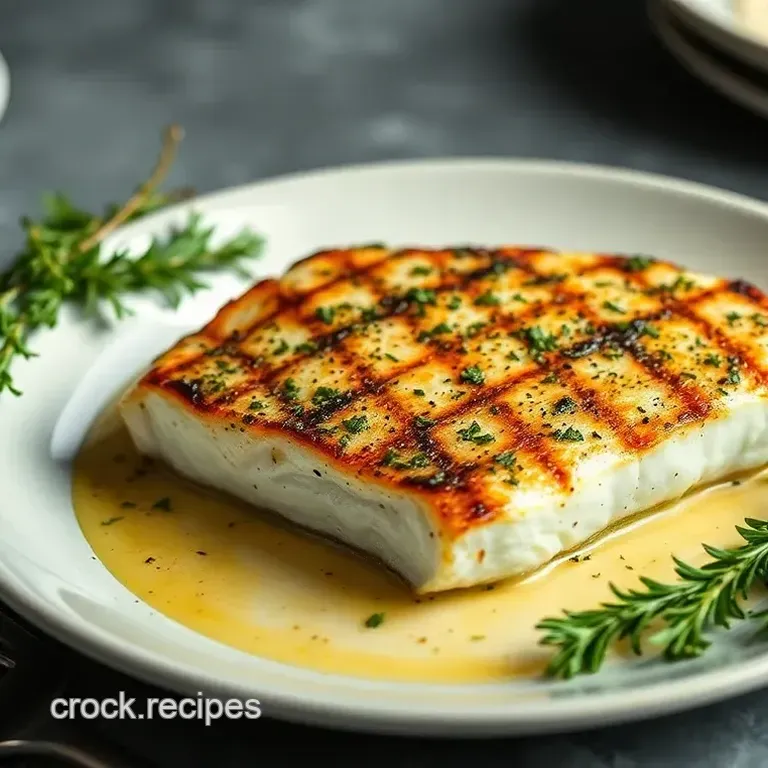 Grilled Lingcod Collar with Garlic Herb Butter