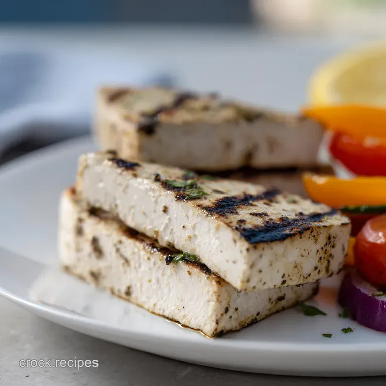 Grilled Swordfish with Zesty Lemonherb Marinade presentation