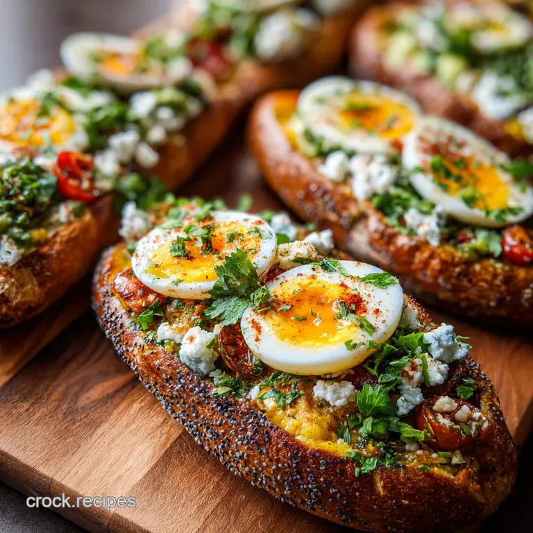 Neatly arranged hard-boiled egg halves, dusted with paprika, sit elegantly beside vibrant greens on a bright white plate.