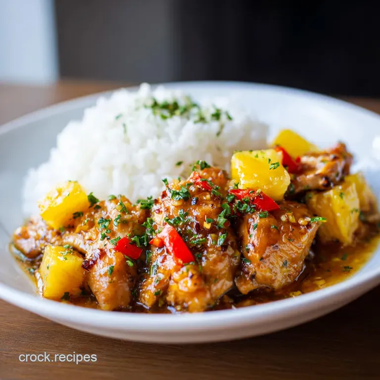 Hawaiian Crockpot Chicken: Tender & Tropical