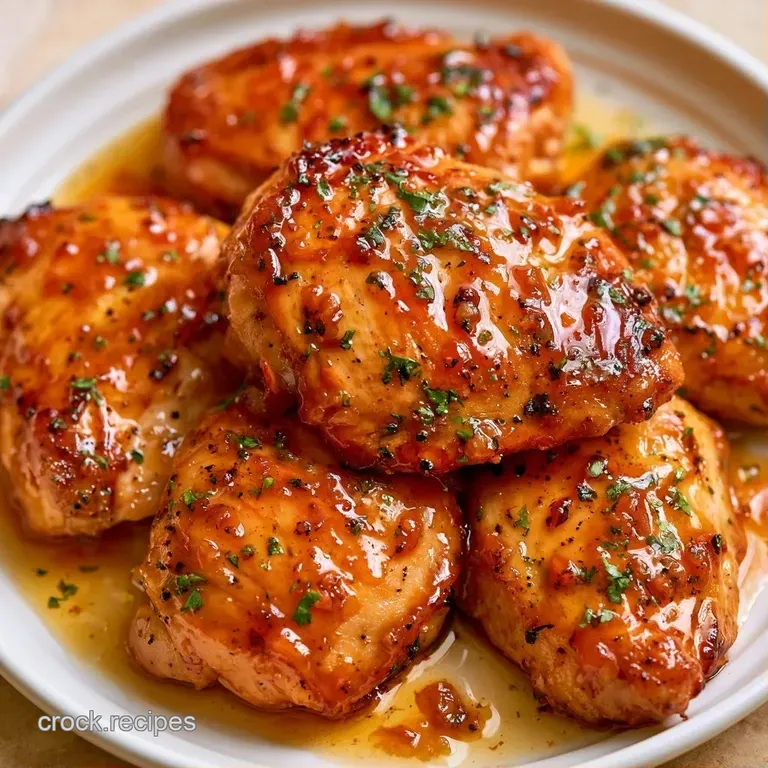 Glistening golden chicken pieces plated elegantly with bright green scallions and a sprinkle of white sesame.