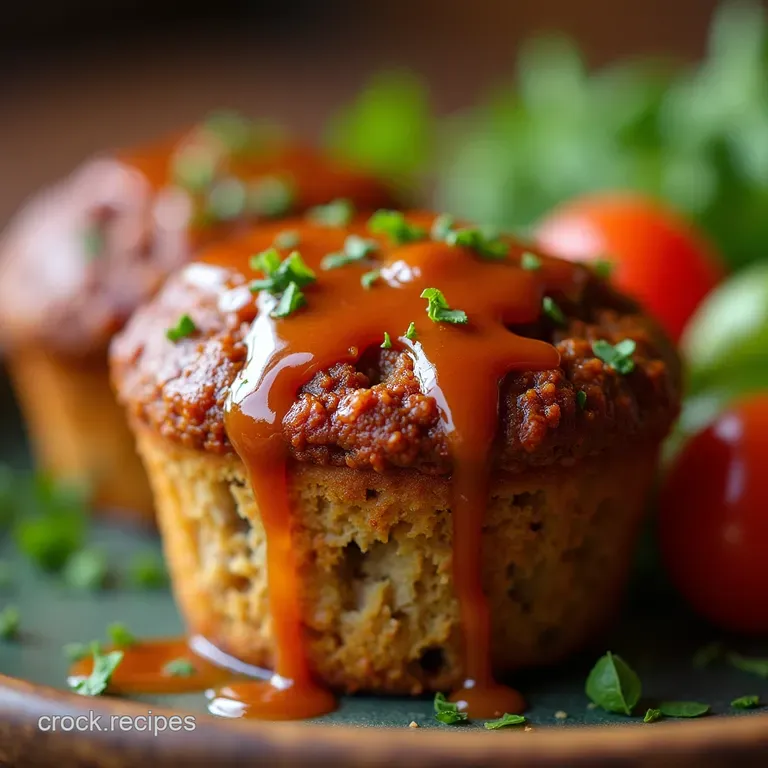 Lean Loving Miniloaves Healthy Meatloaf Muffins with a Tangy Glaze presentation