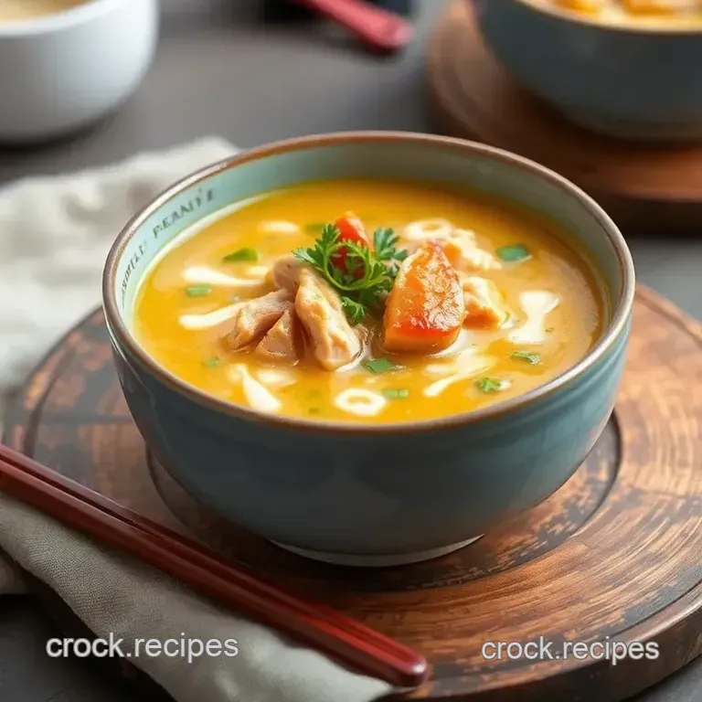 Cooked Miso Chicken Comforting Soup presentation