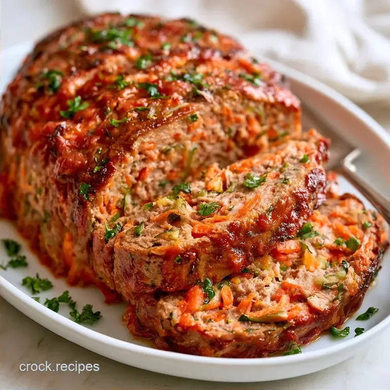 Healthy Slow Cooker Meatloaf with Vegetables
