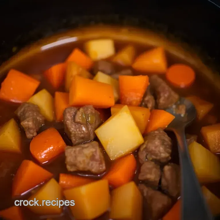 Hearty Crock Pot Beef Stew presentation