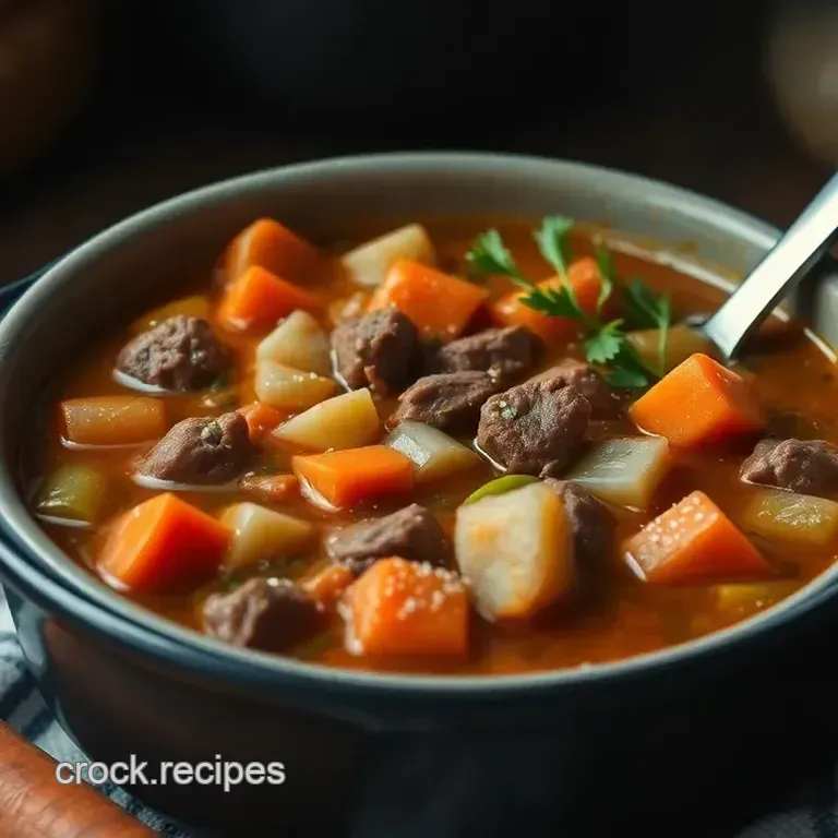 Hearty Crock Pot Vegetable Beef Soup – A Comfort Classic