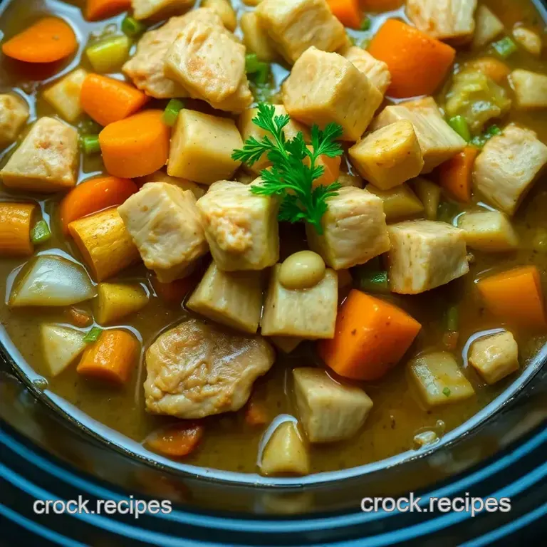 Hearty Harvest Chicken Stew (Crockpot Comfort) presentation