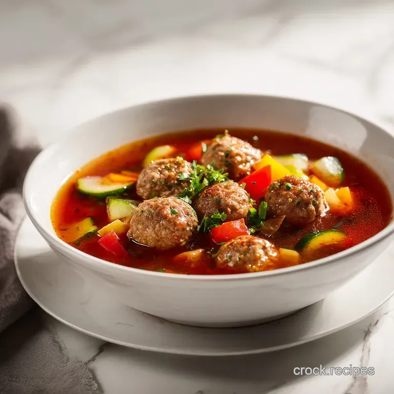 Hearty Italian Meatball Soup
