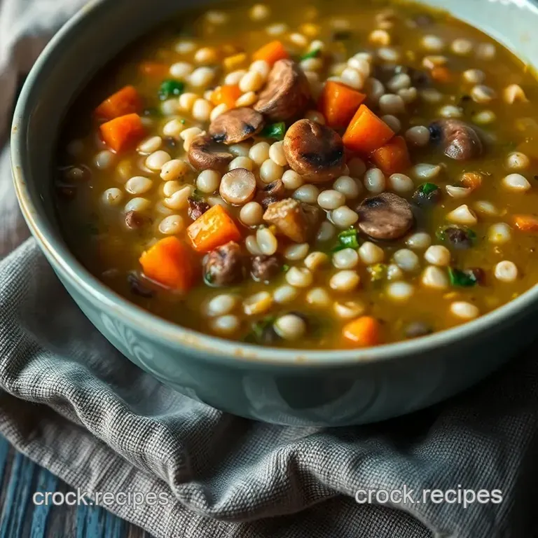 Hearty Mushroom Barley Soup: Comfort in a Bowl presentation