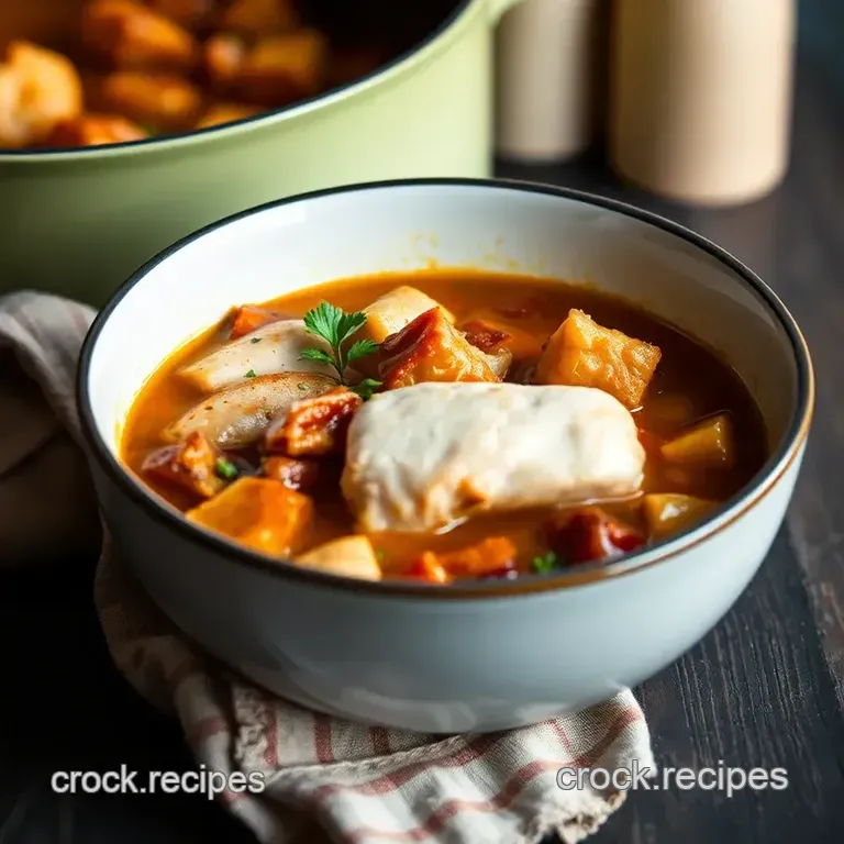 One-Pot Chicken & Bacon Comfort Stew presentation