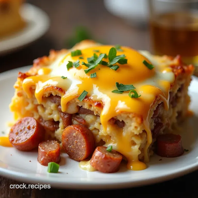 The Sunday Saver Hearty Sausage Cheese Hash Brown Breakfast Bake