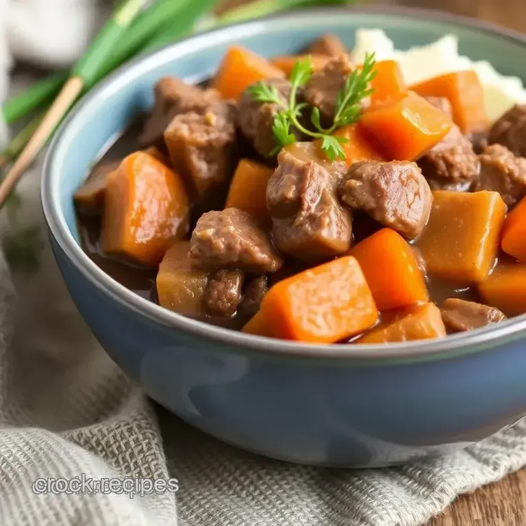 Slow-Cooked Venison Stew presentation