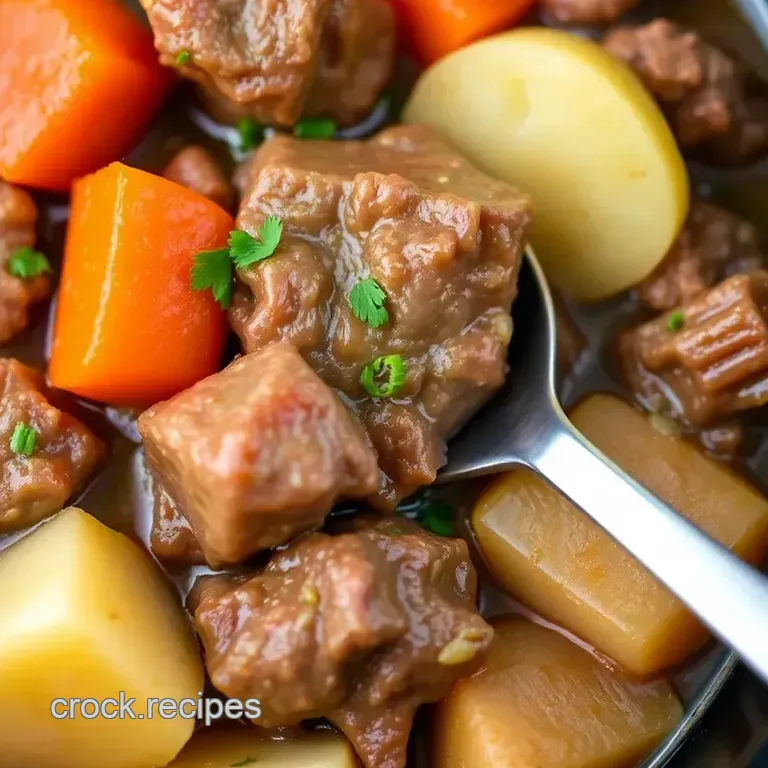 Hearty Slow Cooker Beef Stew Recipe presentation