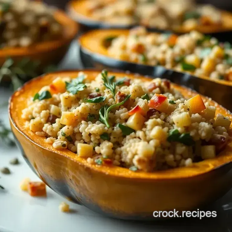 Warm &amp Hearty Stuffed Squash Recipe with Quinoa &amp Herbs