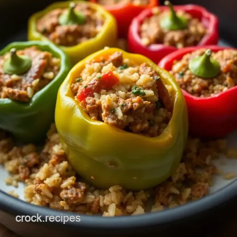 Heavenly Baked Stuffed Peppers: A Flavorful Feast presentation