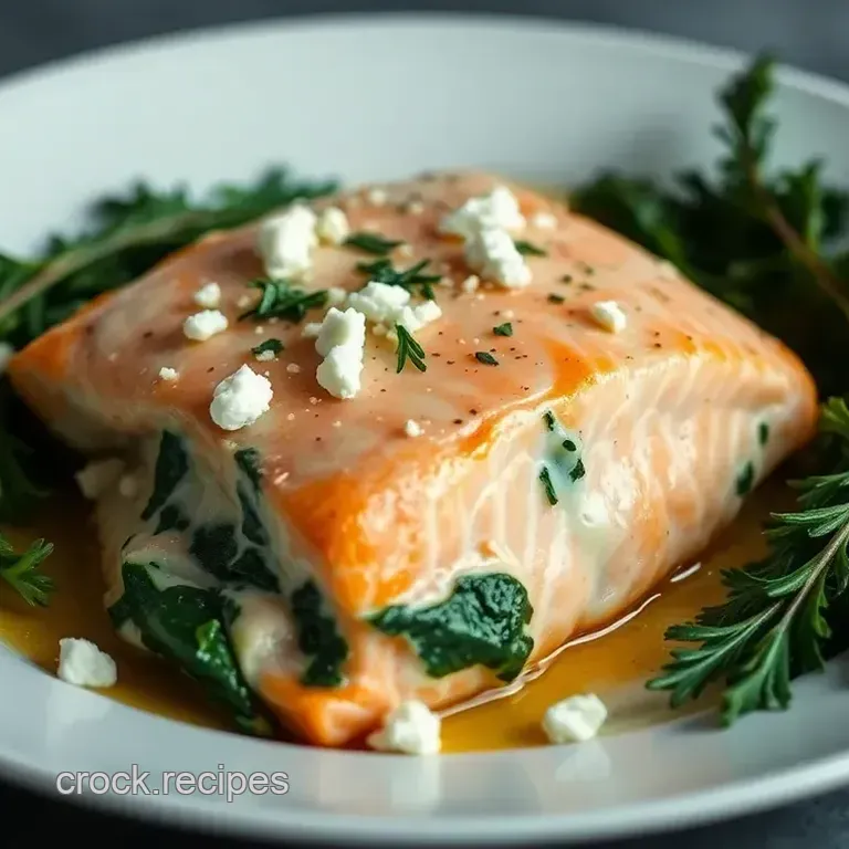 Herb Cream Cheese Stuffed Salmon with Spinach and Feta