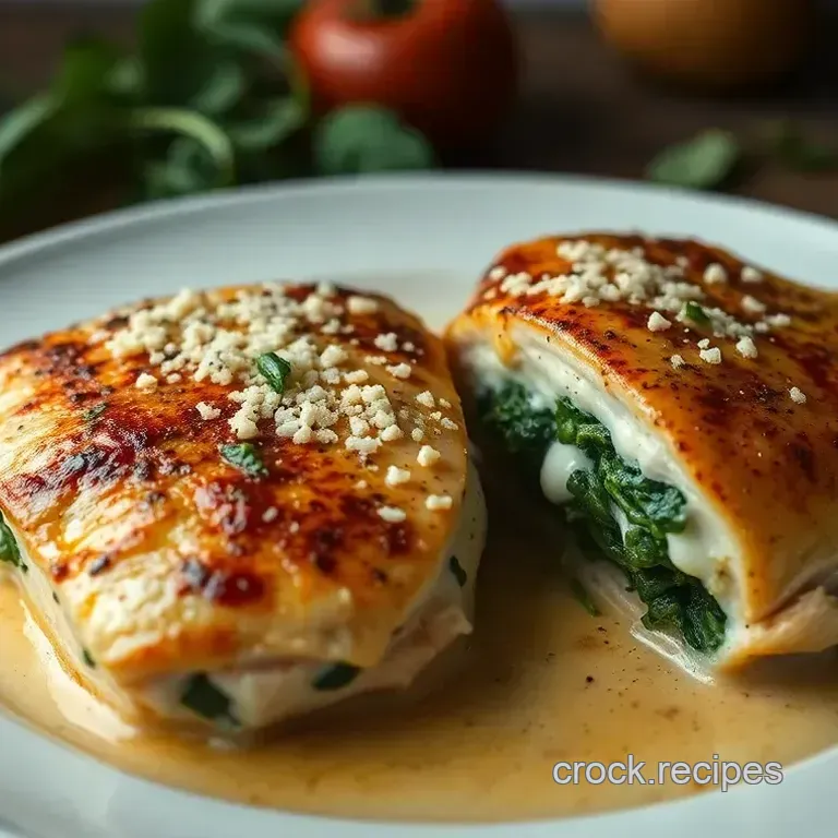 Herb-Stuffed Split Chicken Breast with Garlic Butter Sauce