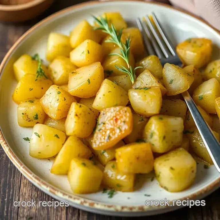 Sautéed Potatoes with Herby Infusion presentation