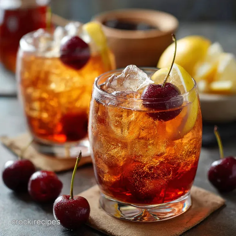 The Wimbledon Cooler Fresh Cherry Arnold Palmer presentation