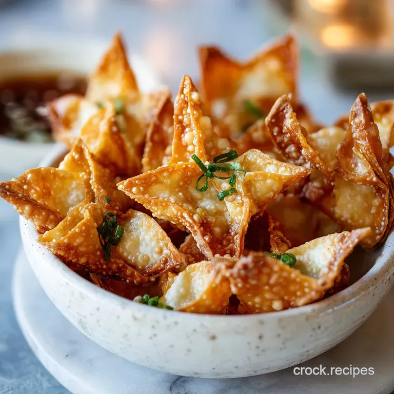 Crab Rangoon: Golden and Crispy