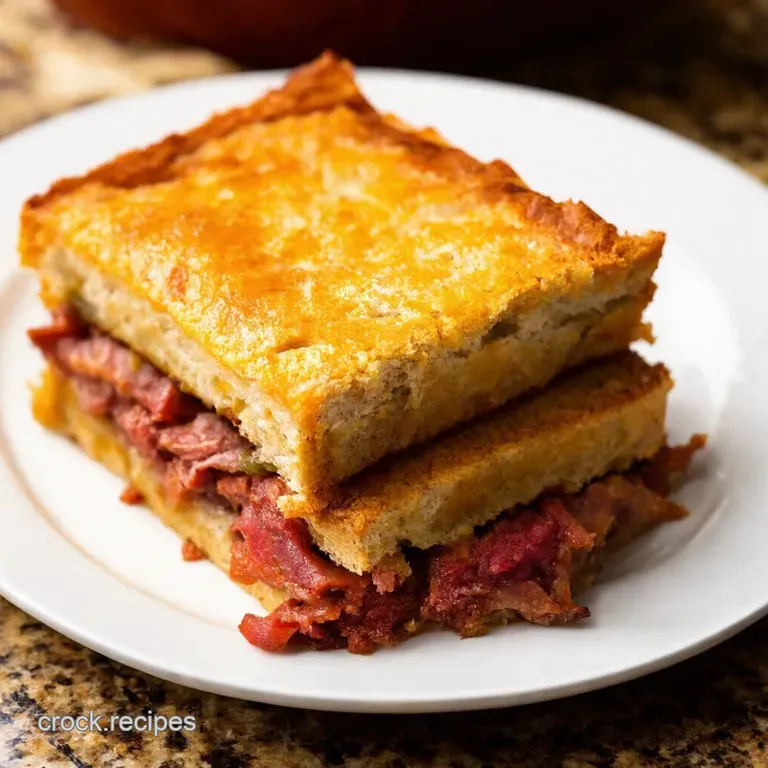 Homemade Reuben Bake presentation