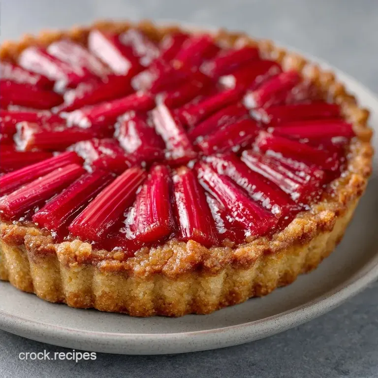 Homemade Rhubarb Tart: Jammy and Crisp