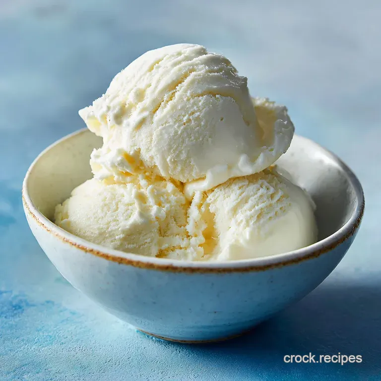 Scoops of smooth vanilla ice cream in a sundae glass. Drizzled caramel, whipped cream, and a bright red cherry on top.